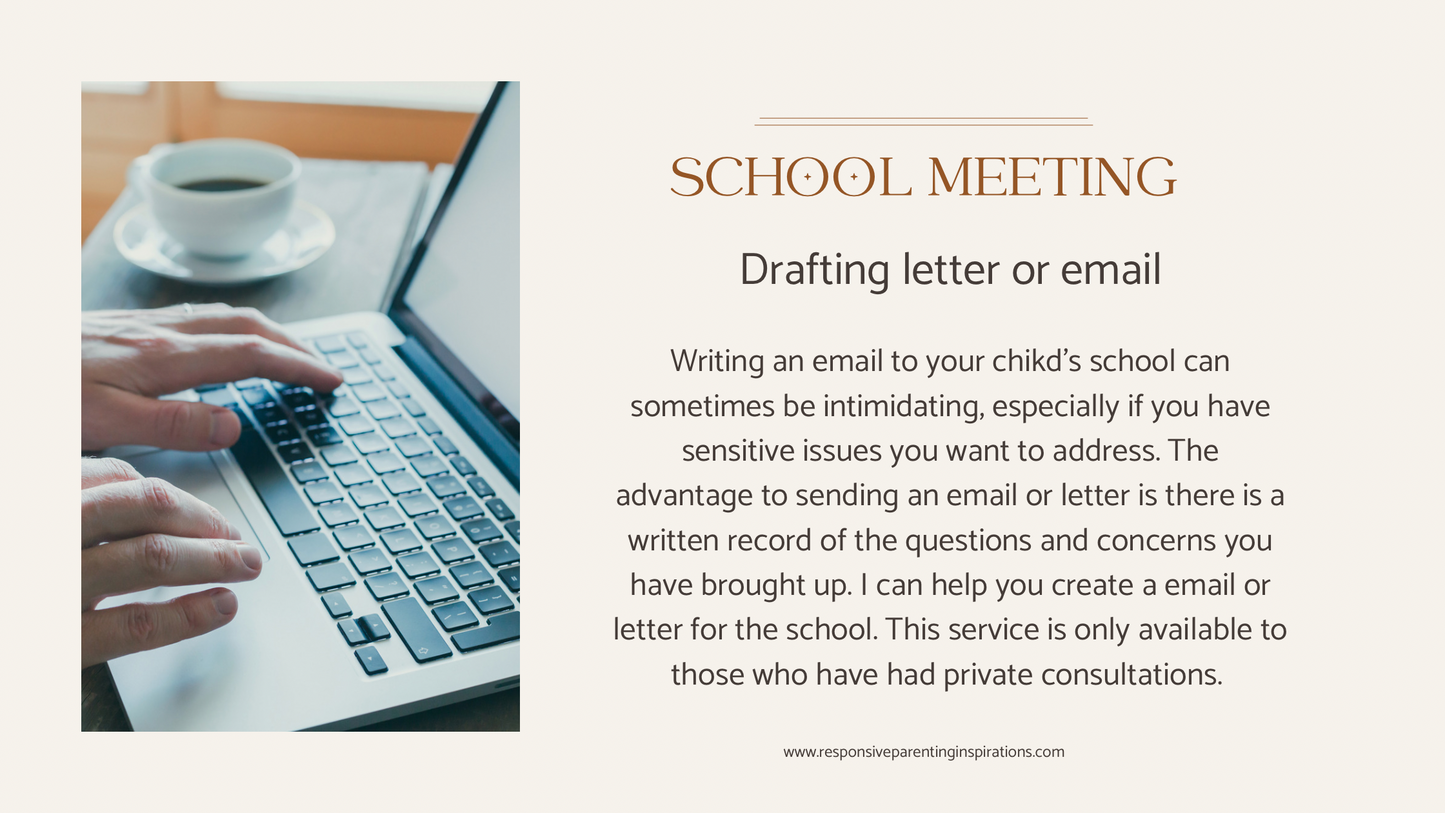 Drafting letter/email for school