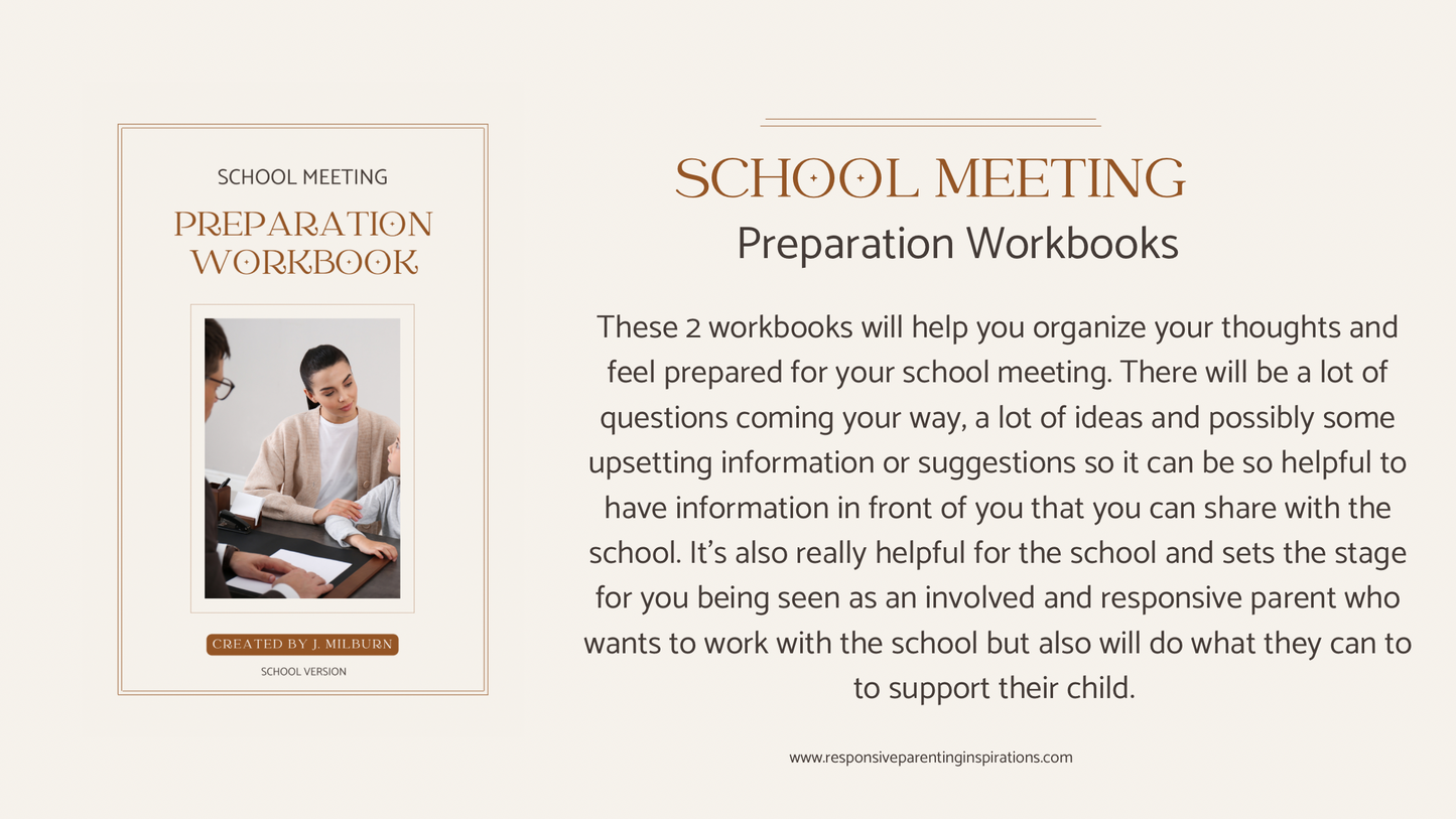 School Meeting Preparation Workbooks