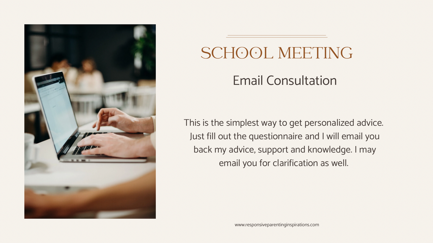 School Meeting Preparation Email Consult