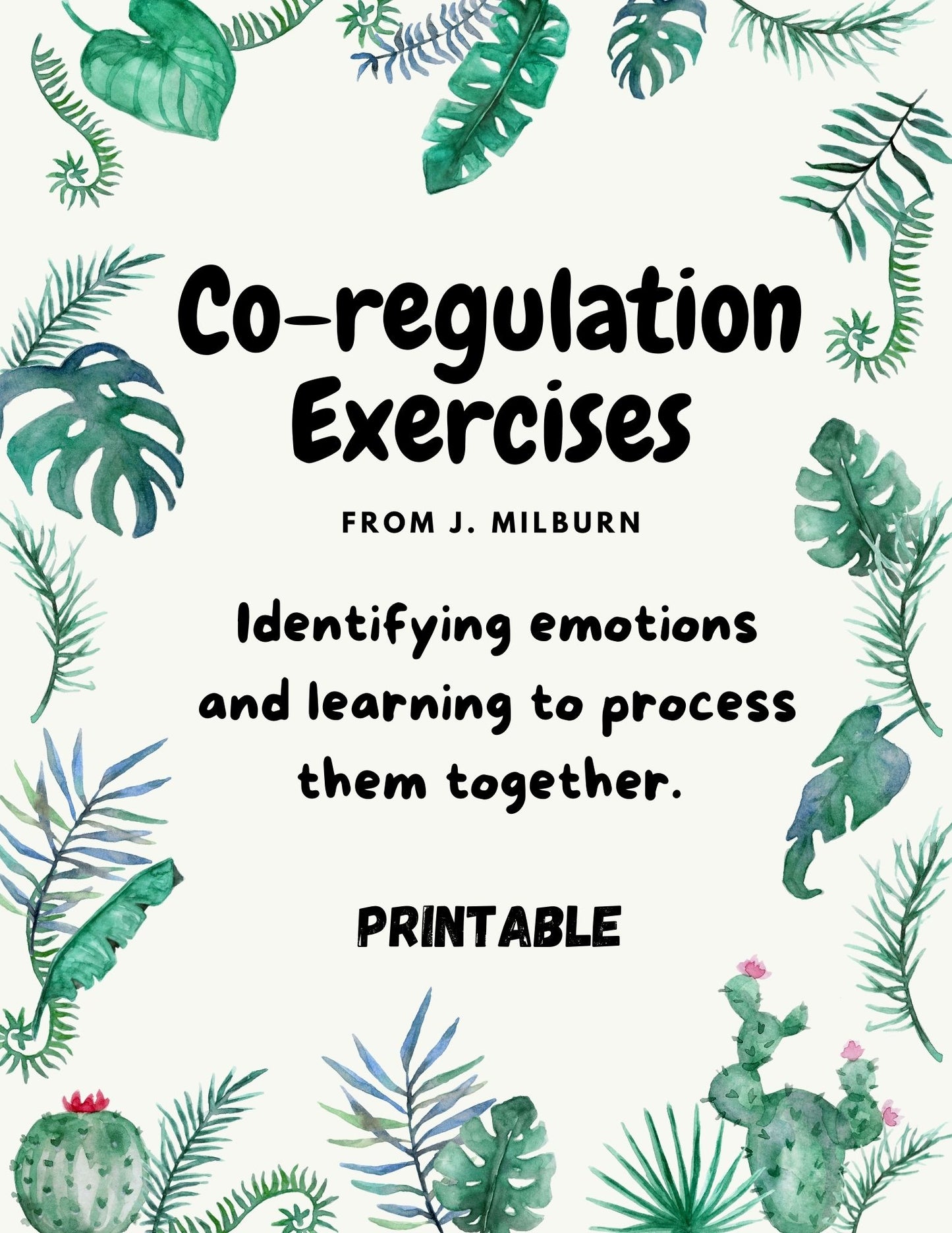 Co-regulation Exercises PDF